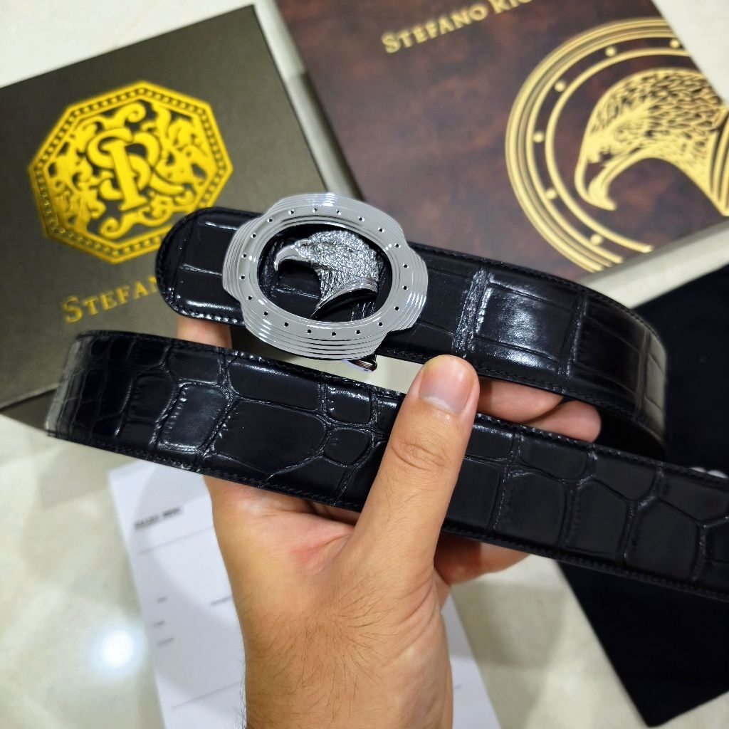 Ikat pinggang StefanoRicci polished Crocodile Belt - SR