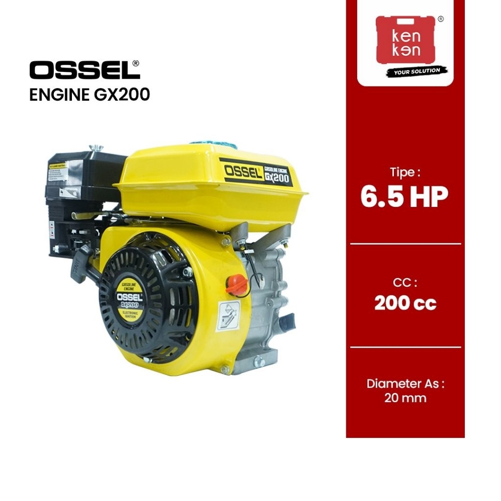 Ossel - Mesin Penggerak Bensin 6.5PK GX200 Gasoline Engine Diesel GX 200 6,5PK