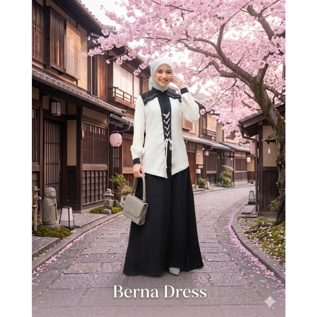 GAMIS BERNA DRESS TERBARU 2025 BY LUBI FASHION || BAJU BUSANA MUSLIM WANITA DEWASA REMAJA KOREAN STY