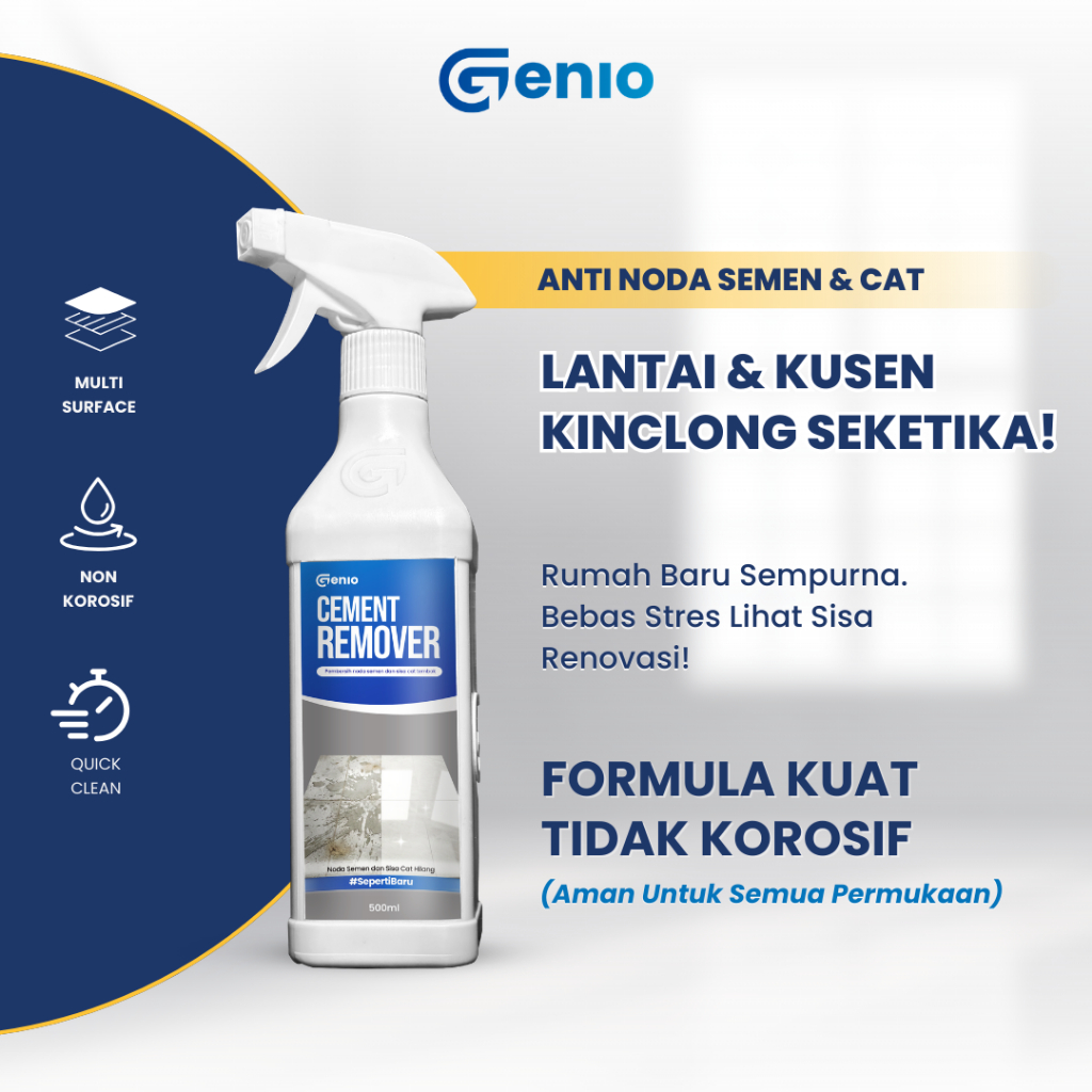 GENIO Cement Remover Spray - Spray pembersih noda semen dan cat tembok