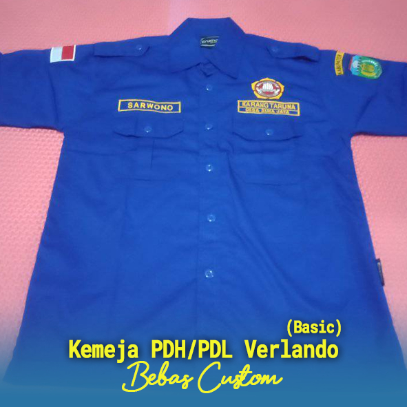 Kemeja PDH/PDL Verlando Basic Bordir Custom, Kemeja PDH/PDL Verlando Basic Bordir Design Custom