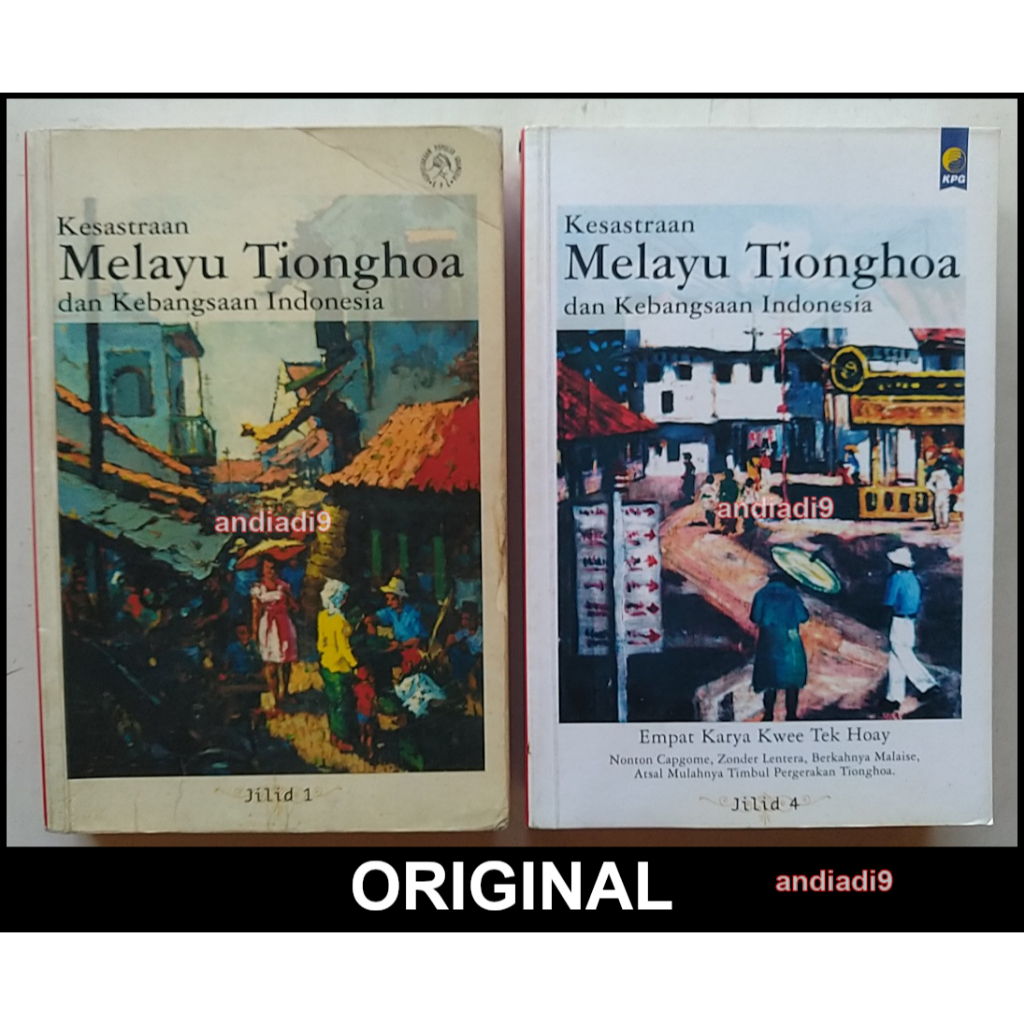 BUKU KESASTRAAN MELAYU TIONGHOA DAN KEBANGSAAN INDONESIA JILID 1, 4 ORIGINAL ASLI