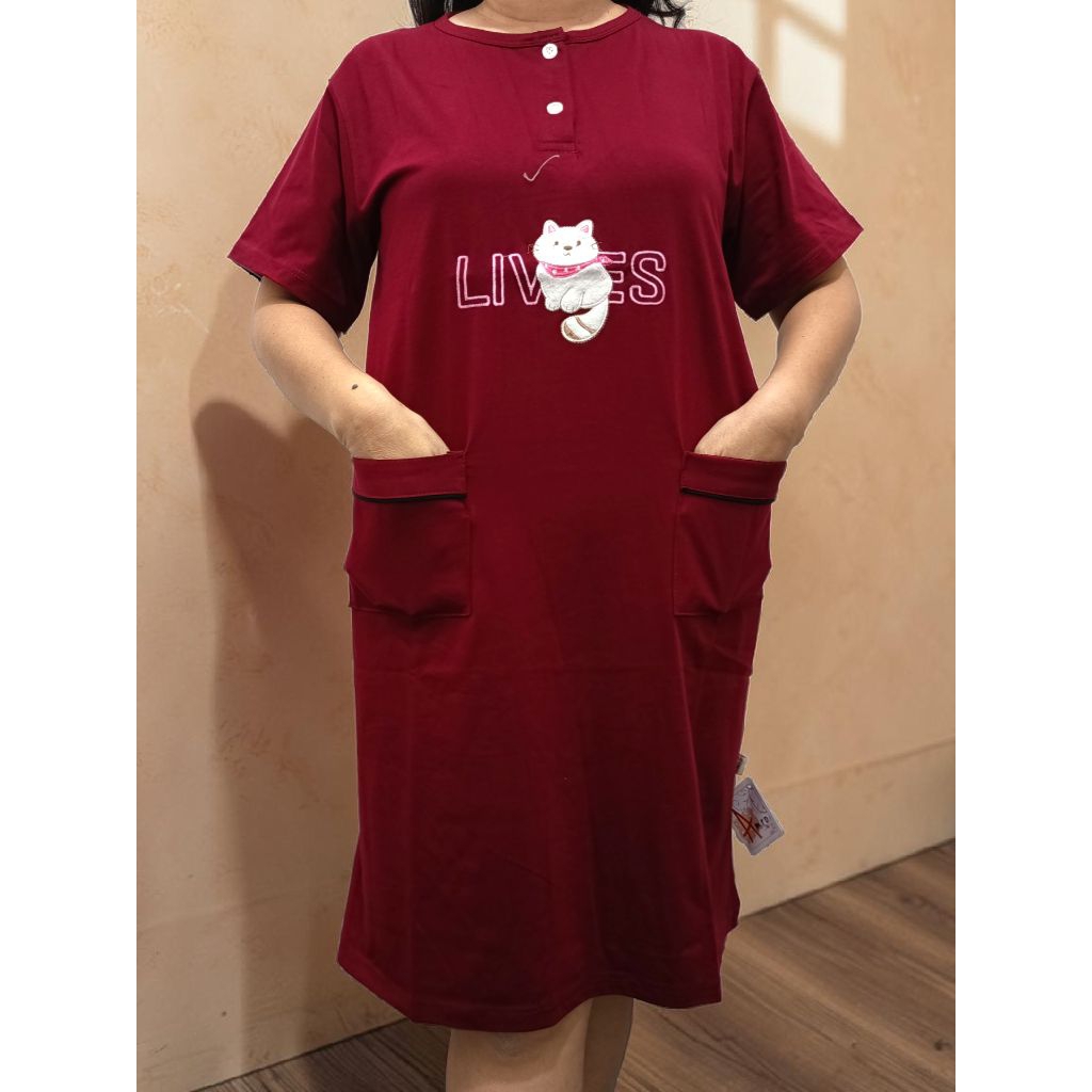 Daster Lengan Bahan Kaos Amro