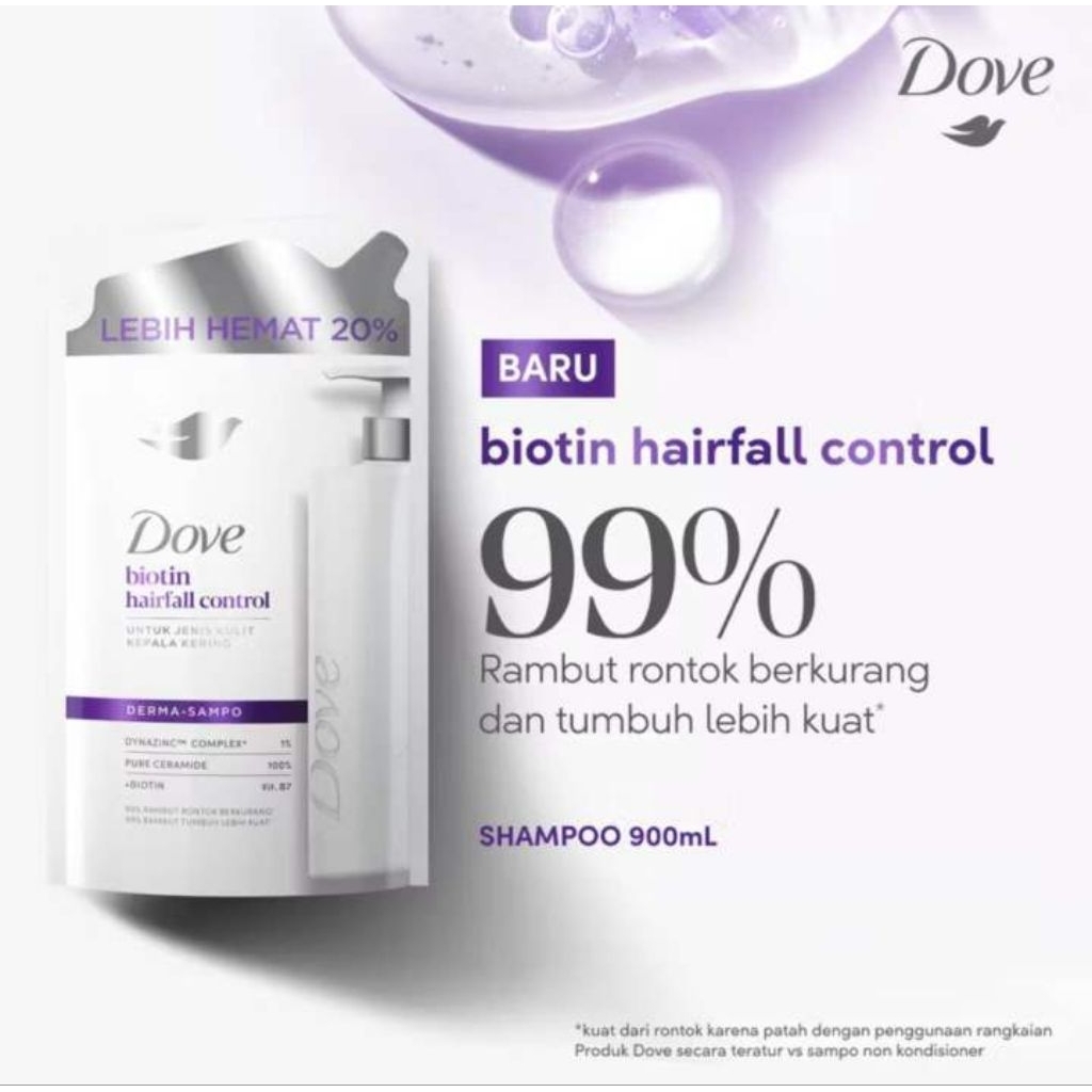 Shampoo Dove biotin Hair Control