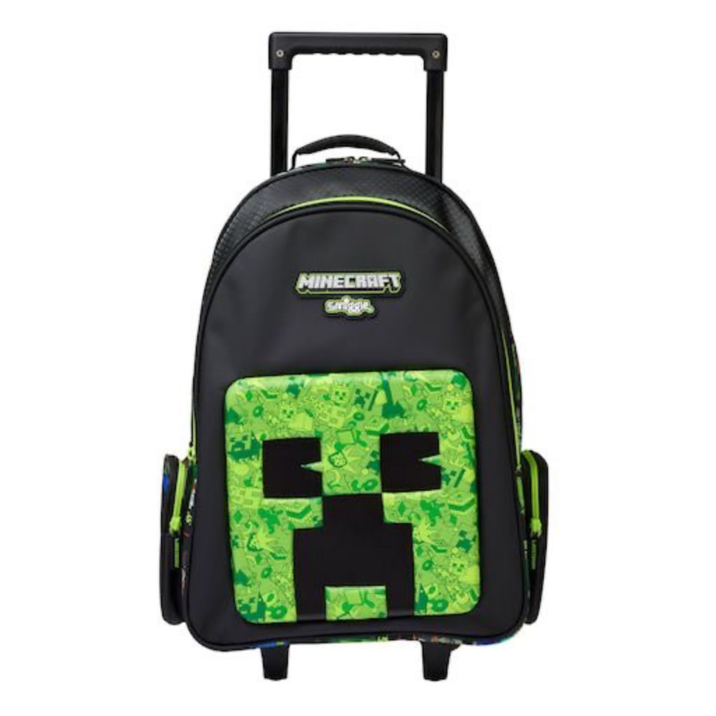 Tas Sekolah Smiggle Unisex - Minecraft Trolley dengan Roda Tahan Lama