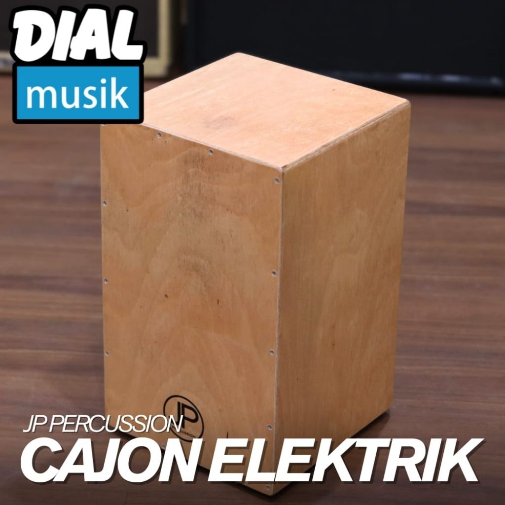 JP Percussion Cajon Box Snare - Kajon Akustik Elektrik - Bonus Tas