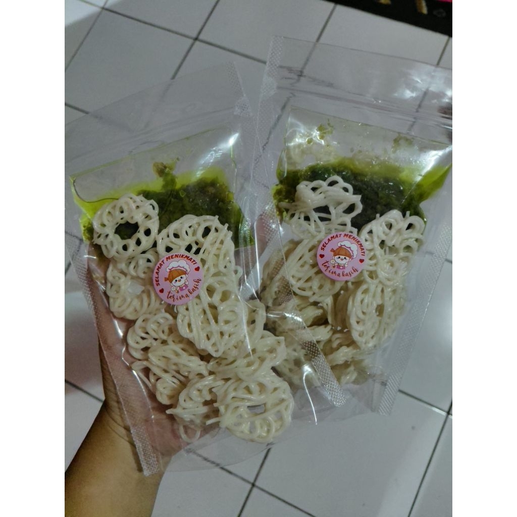 (Paket bundling isi 2) Seblak Coet Instan pedas gurih sambel ijo/Seblak mamang Rafael