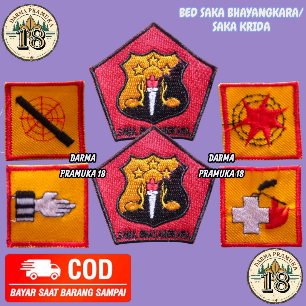 Badge Saka Bhayangkara & Krida Bhayangkara Bordir Full
