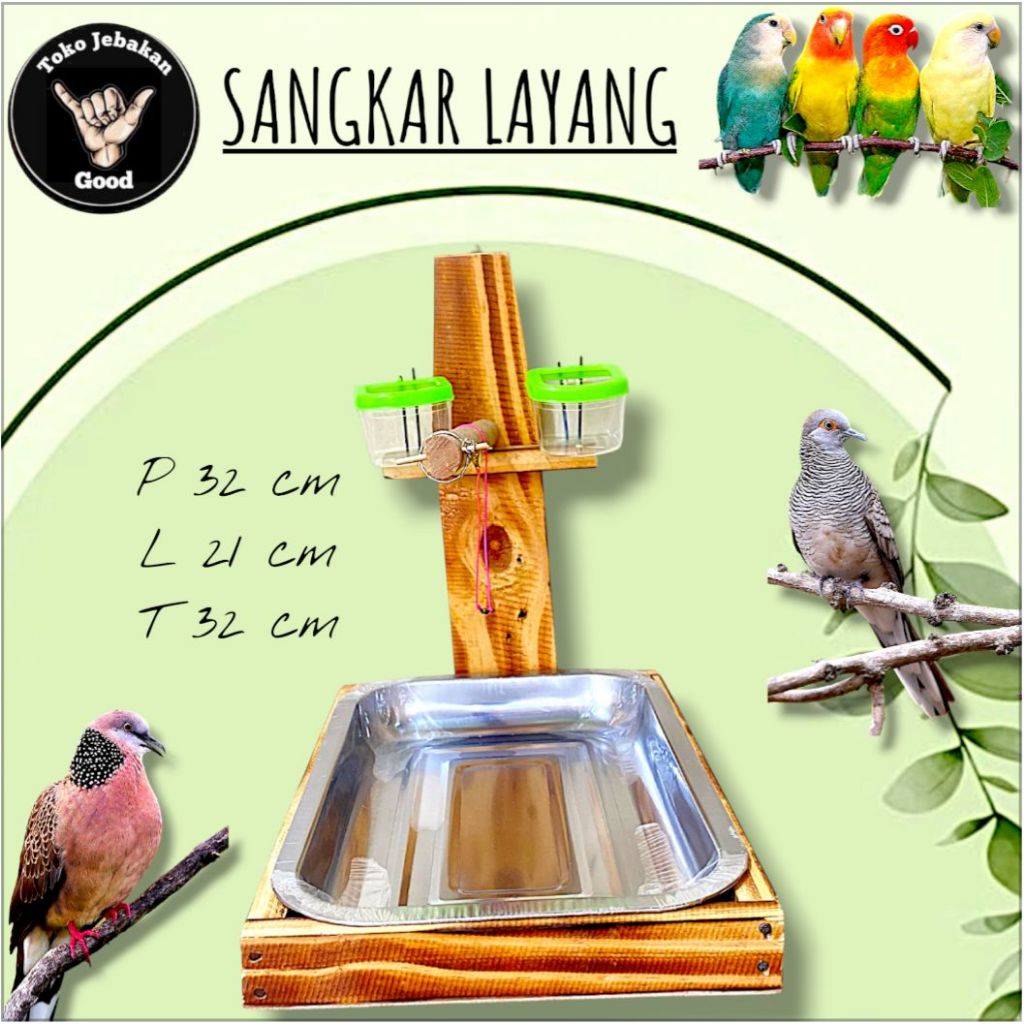 SANGKAR LAYANG  TEMPEL BURUNG TEKUKUR LOVEBIRD