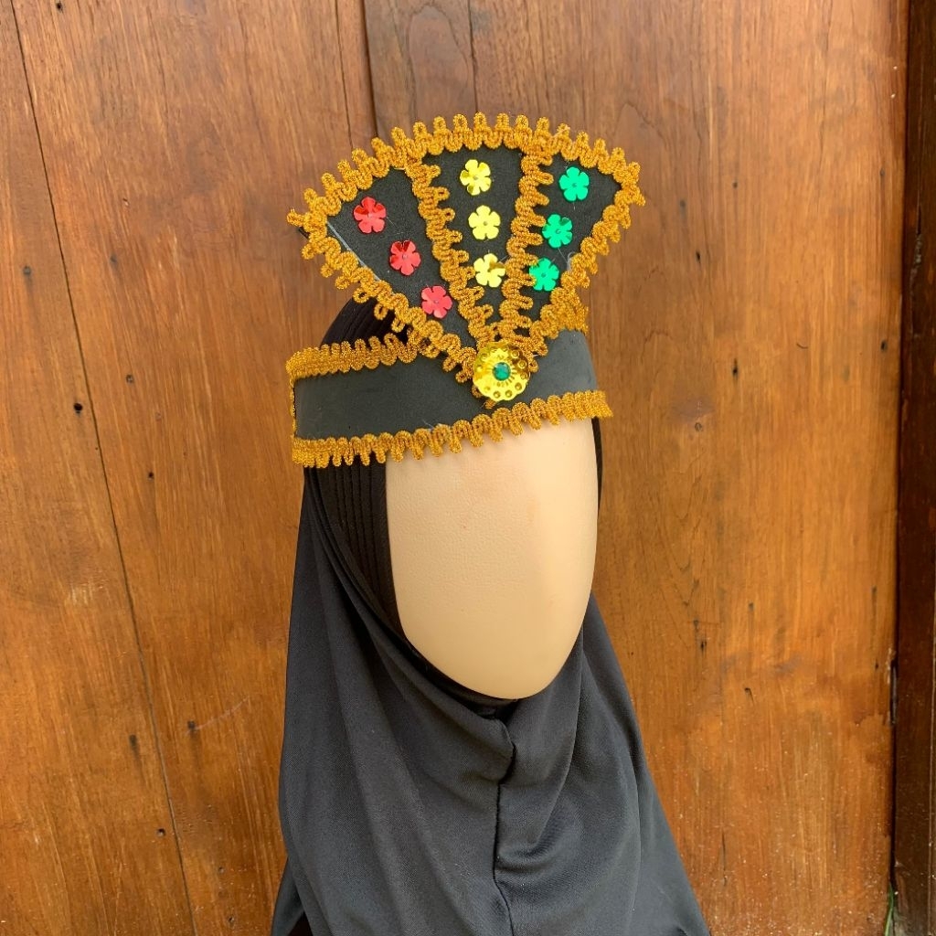 mahkota topi Saman perempuan topi tari adat Saman Aceh topi karnaval Aceh cocok untuk dewasa dan ana