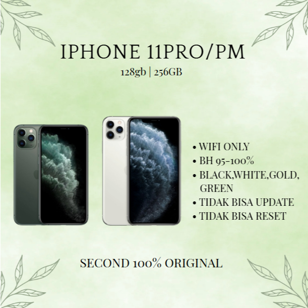 iPhone 12 Pro/12 PM WIFI Only 128GB/256GB/512GB Second Original Mulus Fullset /iCloud Unlocked/ Face