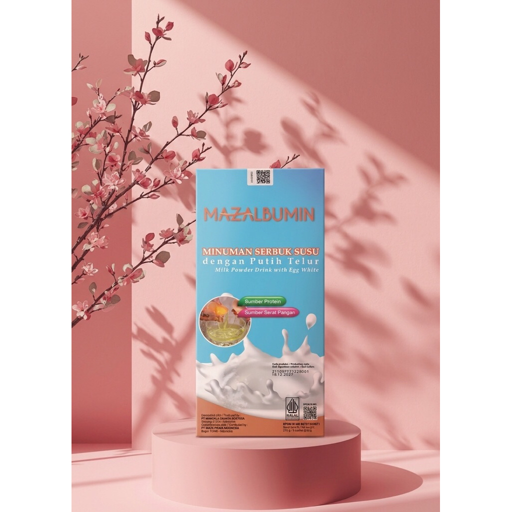 Mazalbumin (minuman serbuk susu dengan putih telur) isi 9 sachet