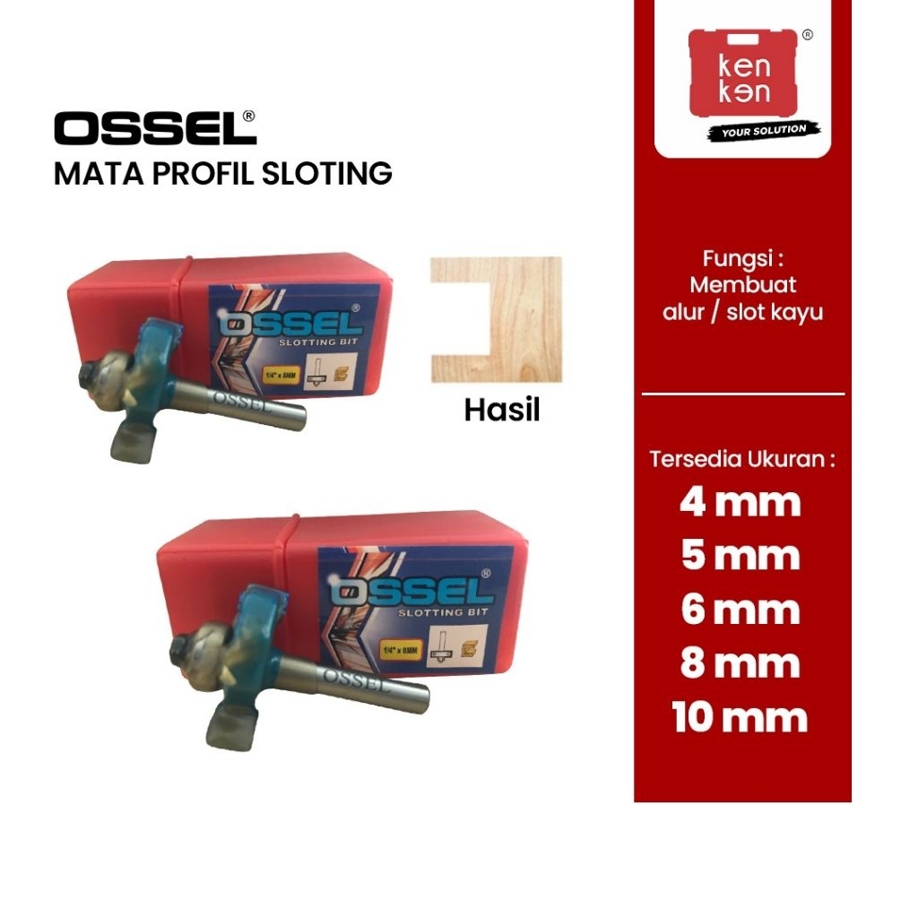 Ossel - Mata Router Kayu Slotting Bit – Pisau Profil Alur untuk Mesin Trimmer & Router