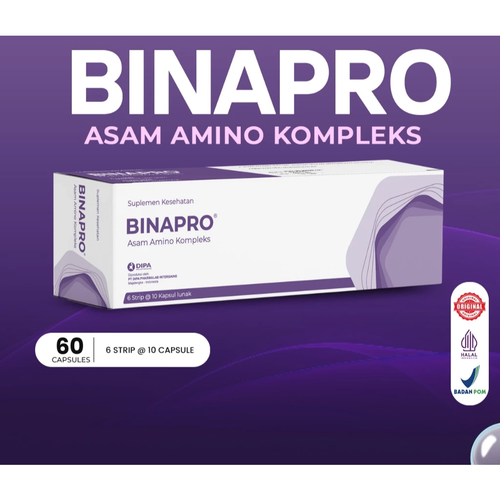Binapro Box 60's Kapsul Puspa - Suplemen Asam Amino / Vitamin Asam Amino