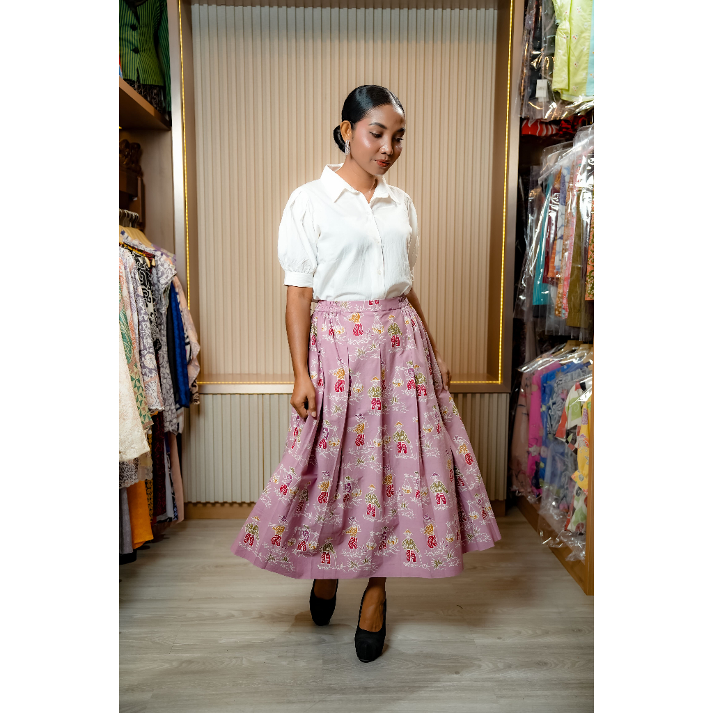 Rok Batik Unik Full Lipit