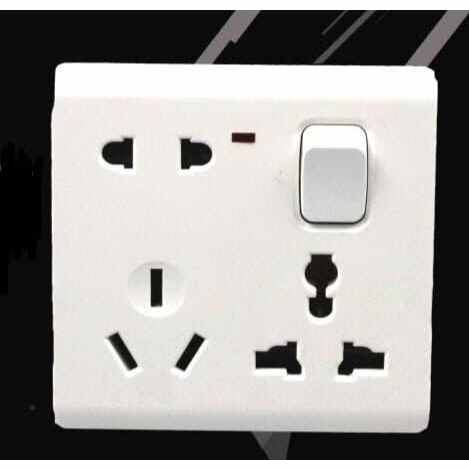 STOP KONTAK AC UNIVERSAL SAKLAR WALLPLUG US/UK/EU WALL PLATE SOCKET MULTI