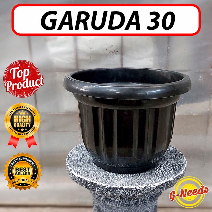 Pot Plastik Hitam GARUDA 30 Diameter 30cm