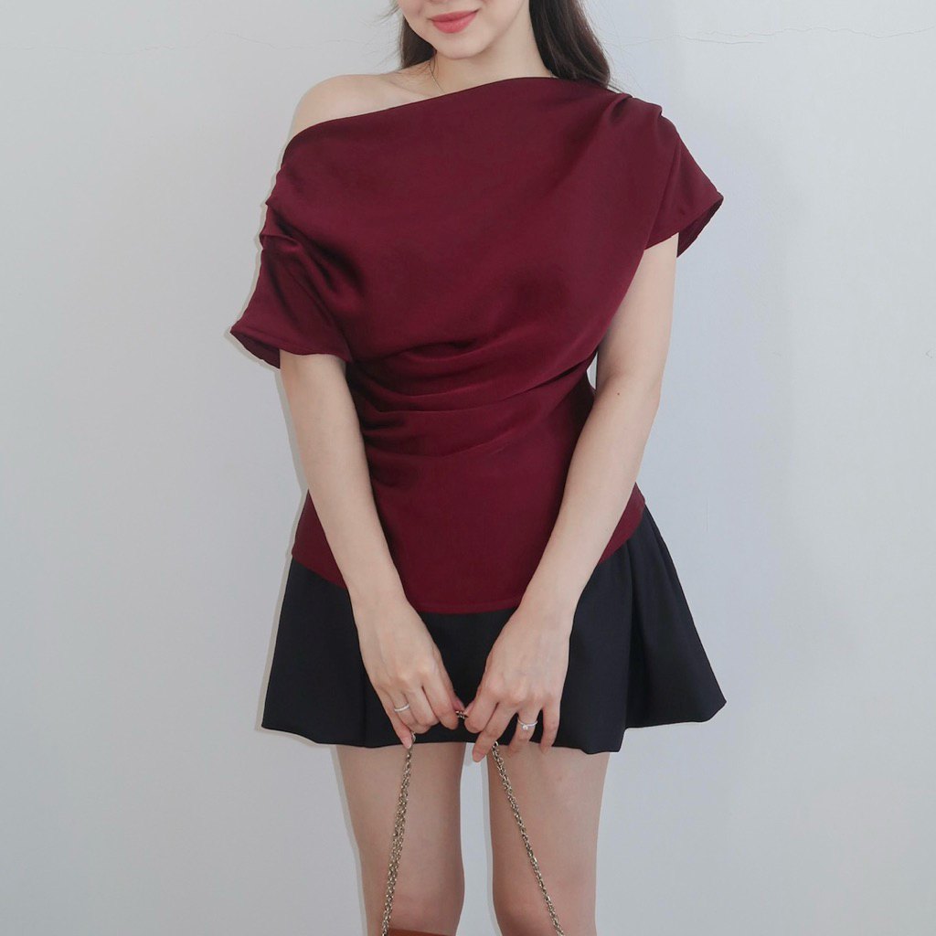HER APPAREL - MUSE SILK TOP