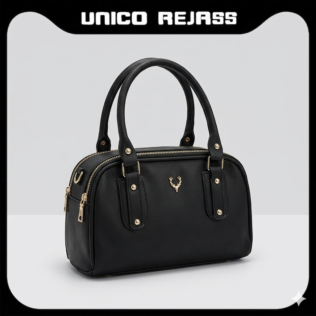UNICO REJASS Tas Selempang Wanita Import Luxury Handbag Elegant - Tas Kerja Pesta Mewah - Hitam