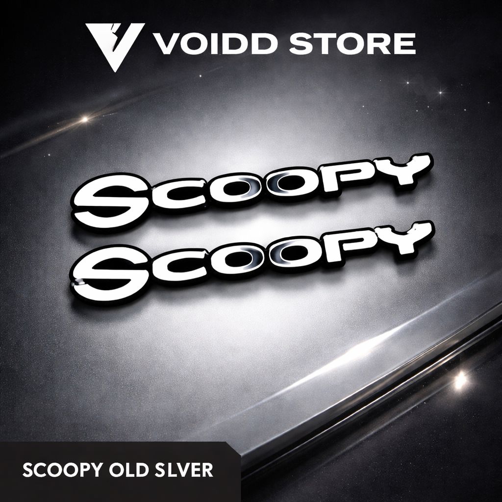 EMBLEM SCOOPY OLD 2PCS BUKAN STIKER LOGO SCOOPY OLD TIMBUL 3D AKSESORIS MOTOR KEREN