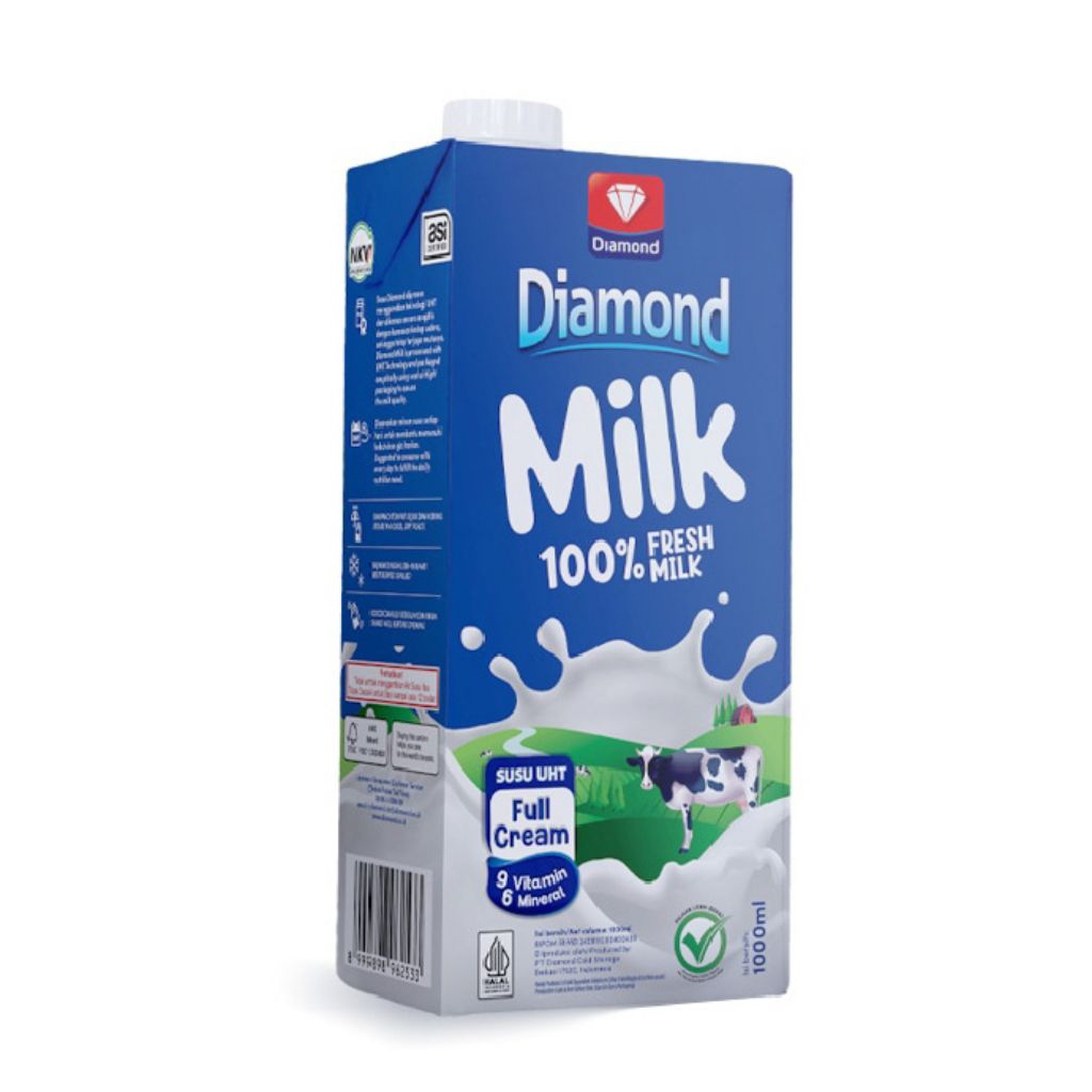 Susu UHT Diamond 1 Liter Per Dus Isi 12 x 1 Liter