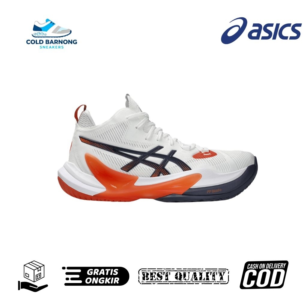 Sepatu On Voli Asics Metarise 2 White Black