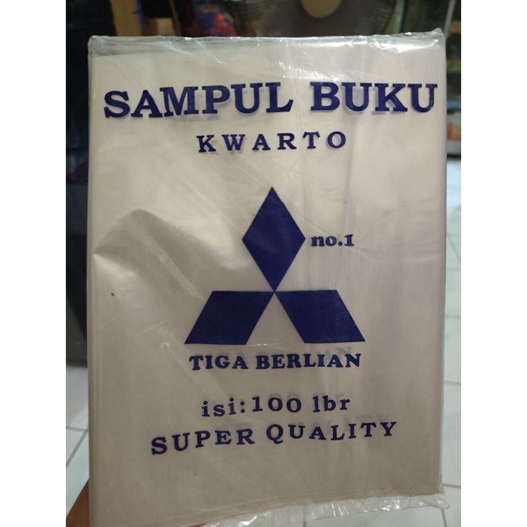 SAMPUL PLASTIK BUKU TIGA BERLIAN KECIL / KWARTO  / PACK