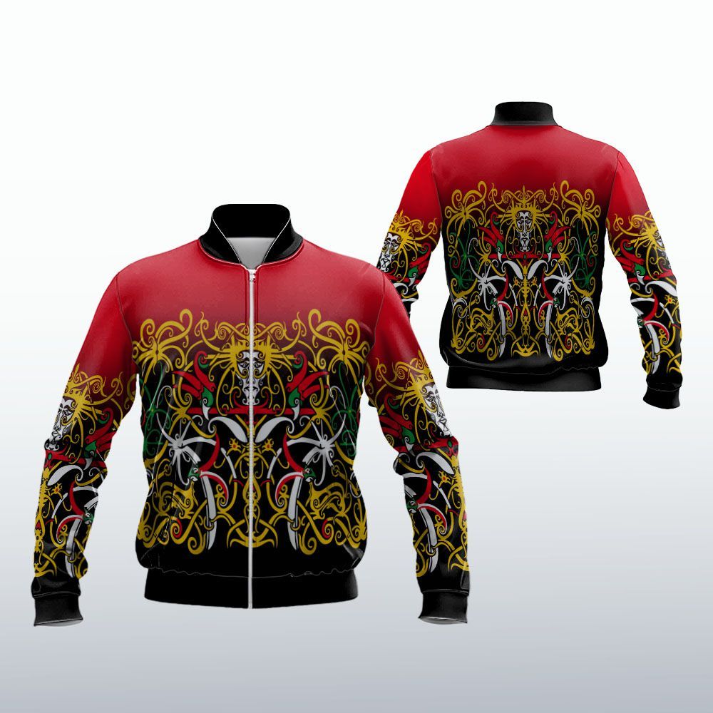 Jual Jaket Boomber Pria MOTIF DAYAK  Terbaru Desain Printing