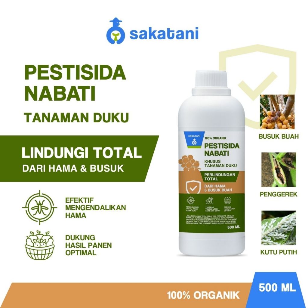 SAKA TANI 01 - Pestisida Nabati Khusus Duku 500ml Hentikan Buah Busuk, Daun Hitam, Atasi Lalat Buah,