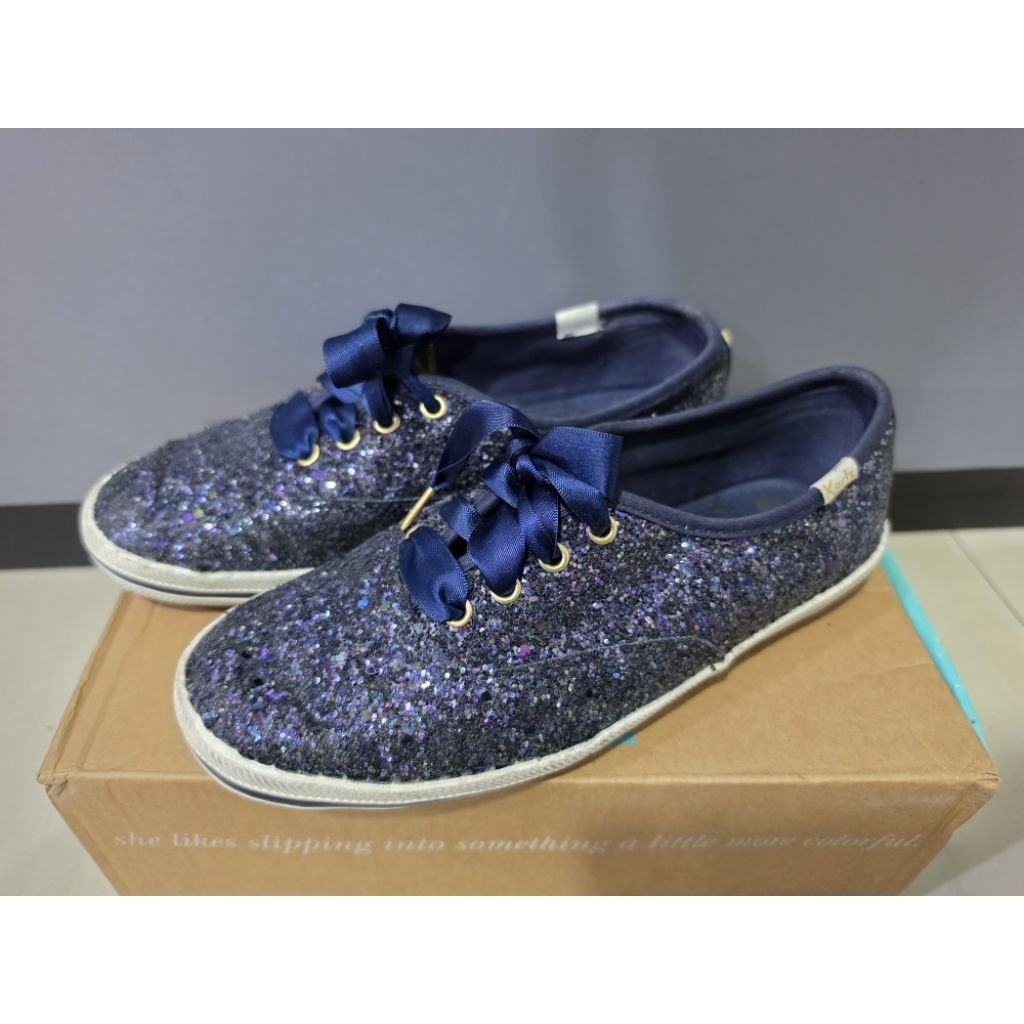 Sepatu keds wanita kate spade navy original preloved