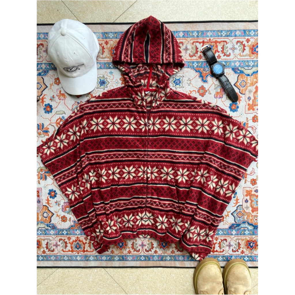 Hoodie Fleece Navajo Luaran Uniqlo Second