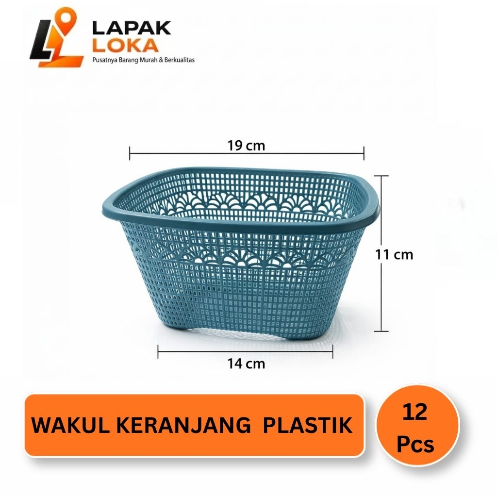 12 pcs Wakul Plastik Kotak, Hajatan, katering Serbaguna