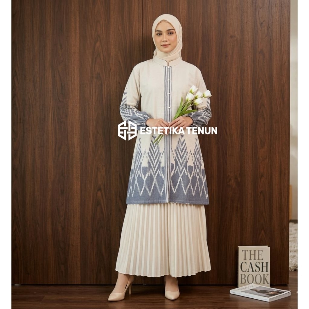 TUNIK TENUN  WANITA - ATASAN TENUN - TUNIK TENUN ETNIK WANITA PREMIUM - TUNIK ETNIK MODERN - TUNIK T