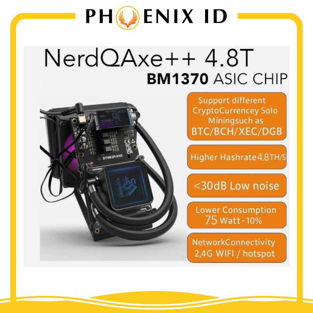 NerdQaxe++ Hydro 4.8TH/s 75W ASIC Miner BTC Miner BTC Lottery Solo Home Mining Kripto Cryptocurrency
