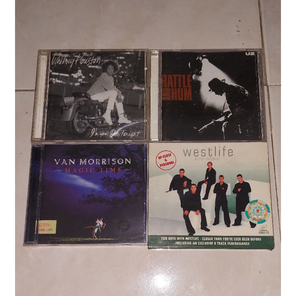 cd & vcd WHITNEY HOUSTON-I'm Your Baby Tonight (1) / U2-Rattle and Hum / VAN MORRISON-Magic Time / W