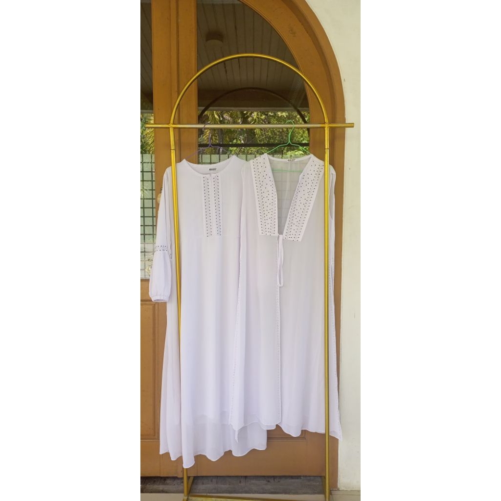 GAMIS CERUTY PUTIH BERSIH OUTER LEPAS PASANG BB MAX 75