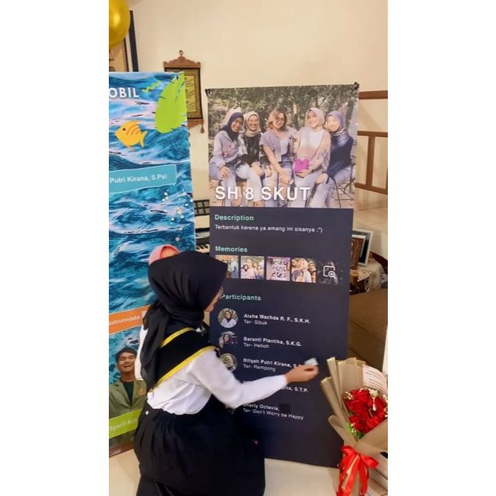 X BANNER SIDANG SKRIPSI WISUDA  / STAND BANNER WISUDA SIDANG / FREE TIANG 60 X 160 CM