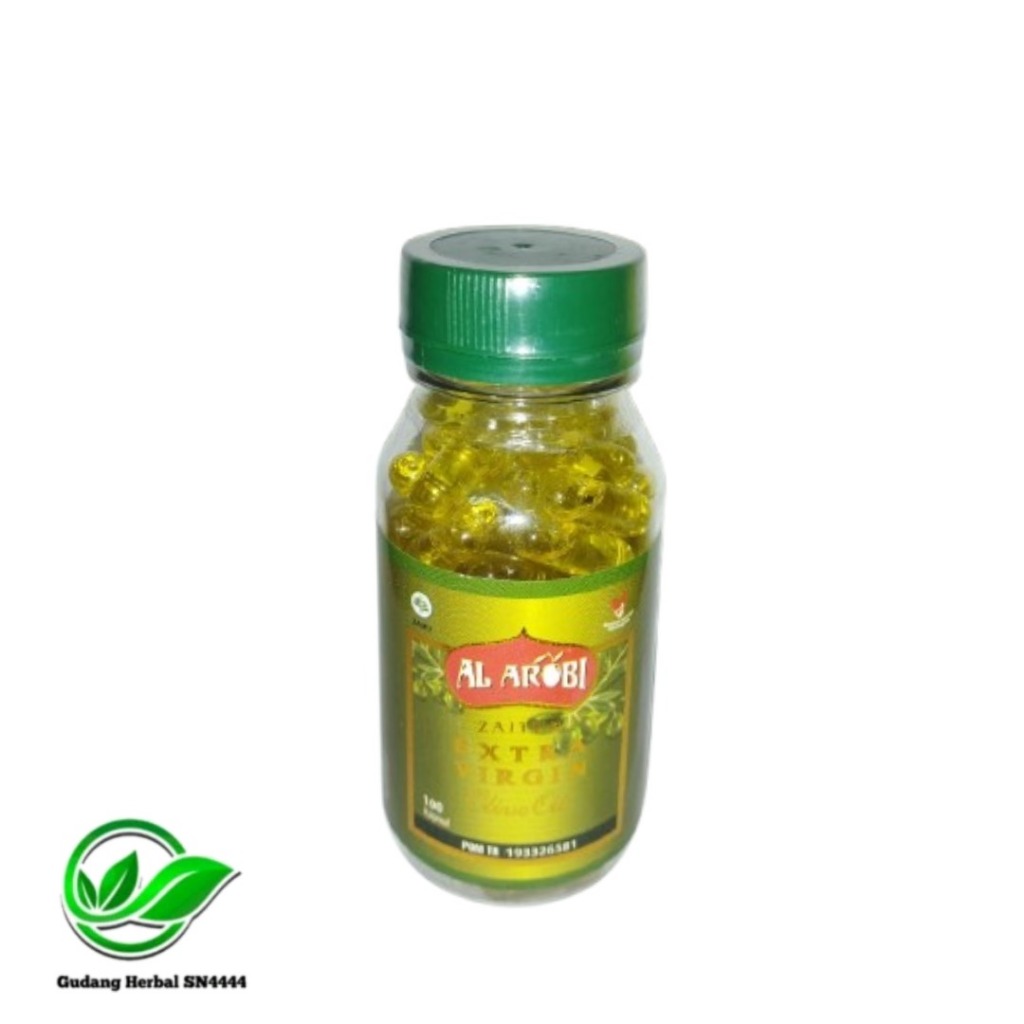 Kapsul Minyak Zaitun Al Arobi Jaitun Asli Murni Original 100% Arab Extra Virgin Olive Oil 100 Kapsul
