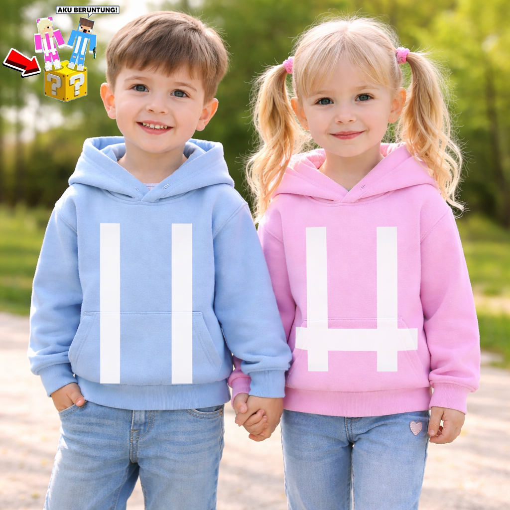 Jaket Hoodie Anak Mipan dan Zuzuzu Mipan Zuzuzu Minecraft Terbaru