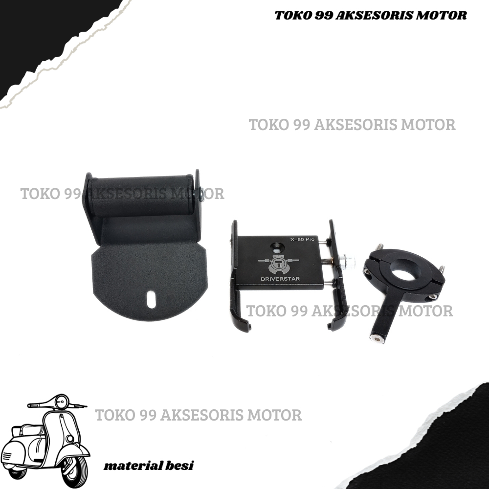 PAKET HOLDER HP BREKET BRACKET GPS HOLDER HP MOTOR YAMAHA NMAX NEW COVER STANG MOTOR NMAX BARU HOLDE