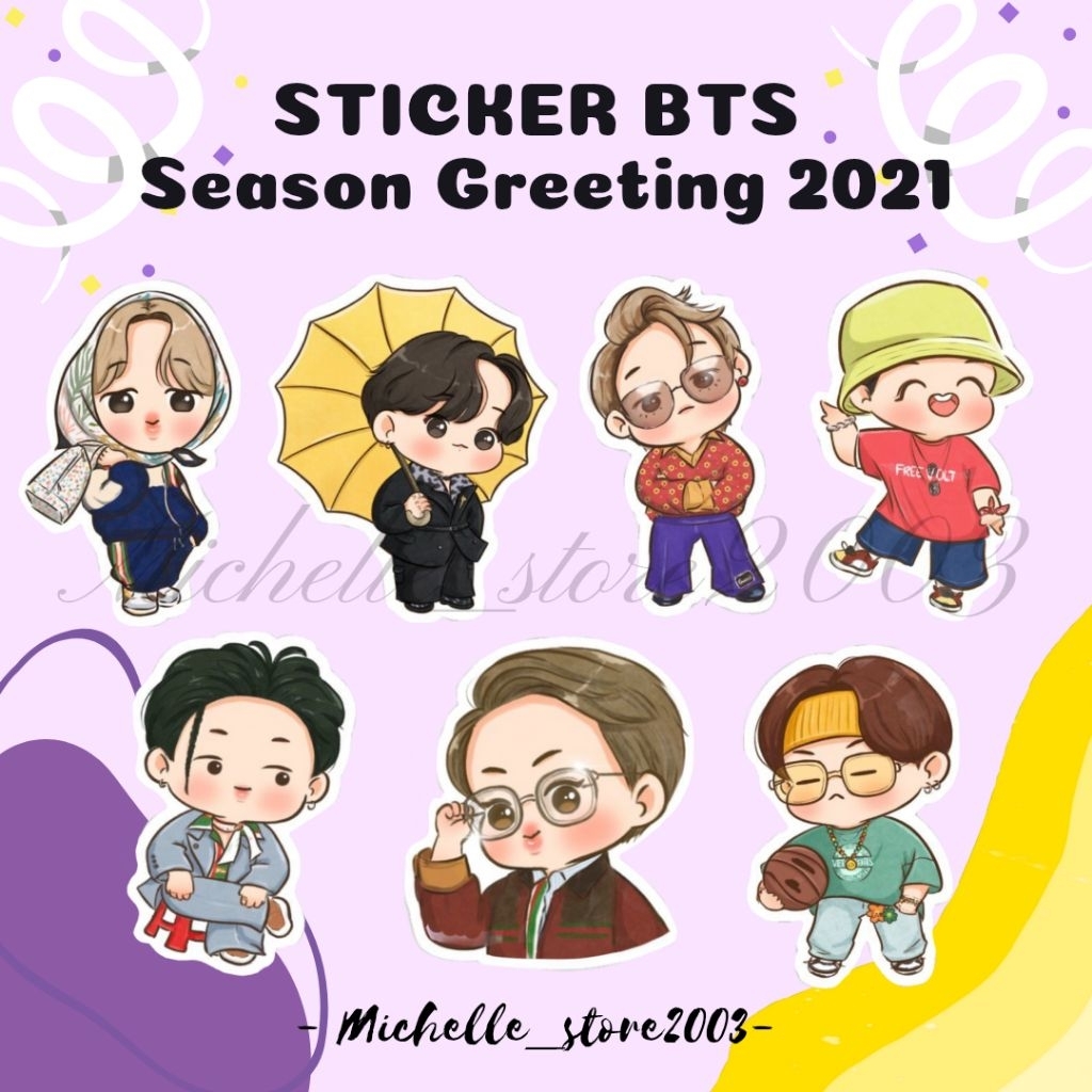 Sticker BTS Season Greeting 2021 Chibi