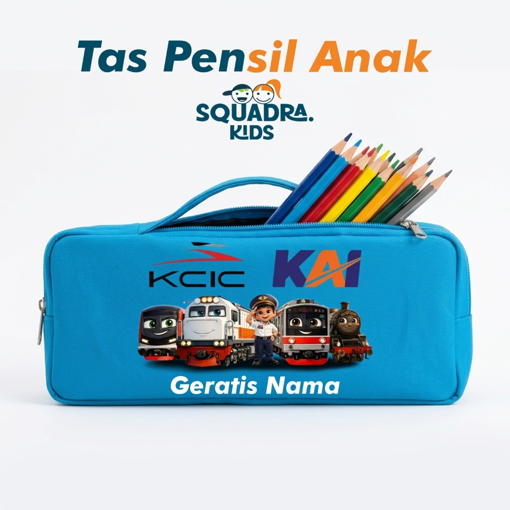 {GRATIS NAMA) TEMPAT PENSIL ANAK KARAKTER KERETA API  KAI & KCIC / TEMPAT PENSIL ANAK LAKI LAKI TERB
