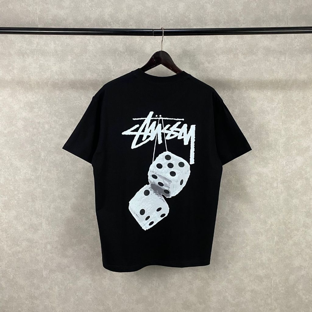 Baju Kaos STUSSY X BAPE Ape Head Black Tee Cotton T-Shirt Baju Kaos Atasan Pria & Wanita Unisex Stus