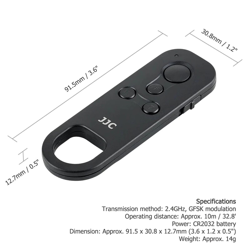 (salek01) JJC Remote Wireless Shutter BR-E1 / BTR C1 for Canon EOS M50 R RP 200D 90D 77D 70D 6DII Se