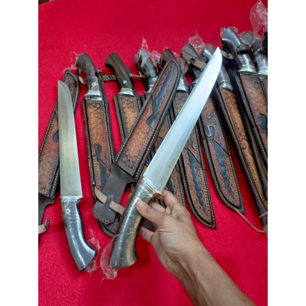 Pisau Sembelih Baja Bohler K110 Murah Berkualitas Sarung Kulit