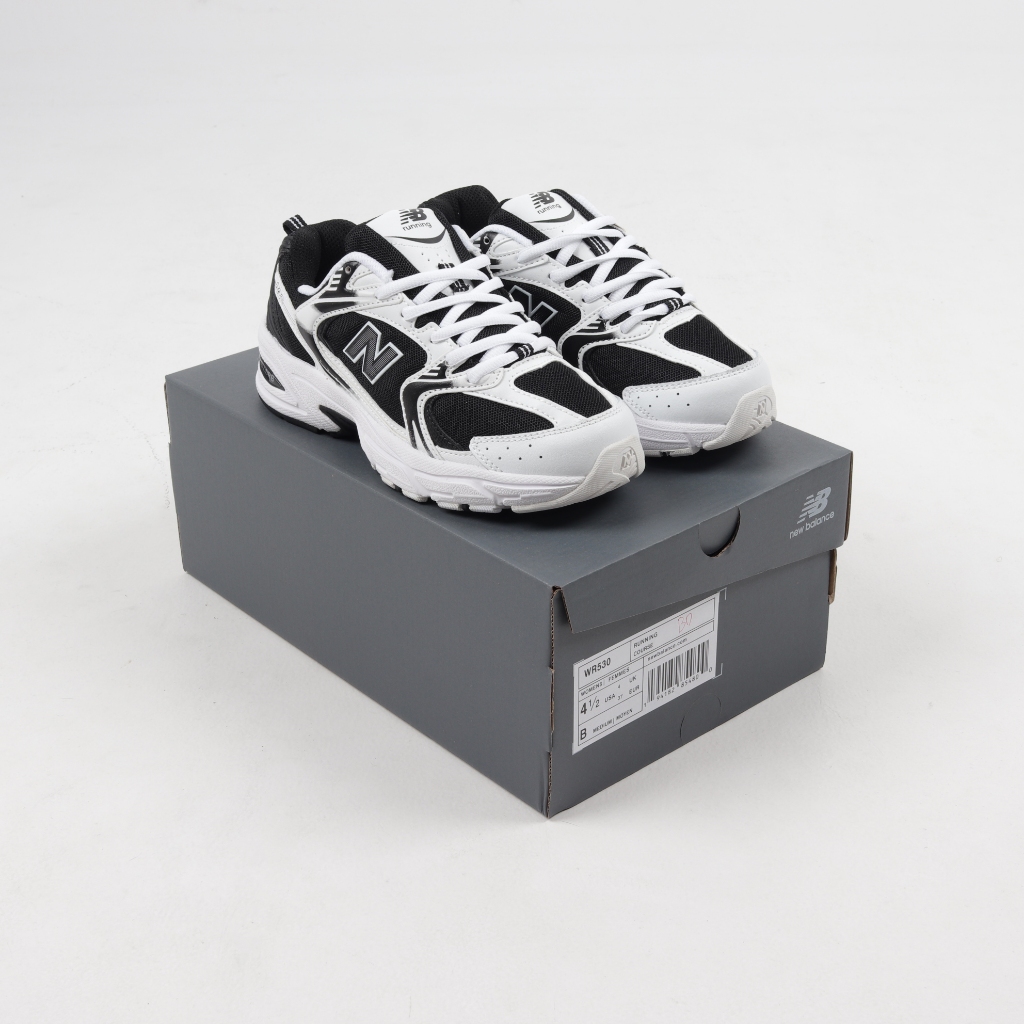 (SLKCK) Sepatu Sneakers New Balance 530v2 Retro Black White - NB 530