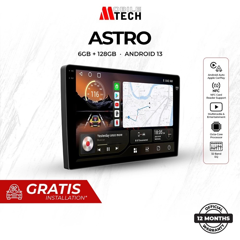 MOBILETECH HEAD UNIT ANDROID ASTRO 9 INCH (6/128)