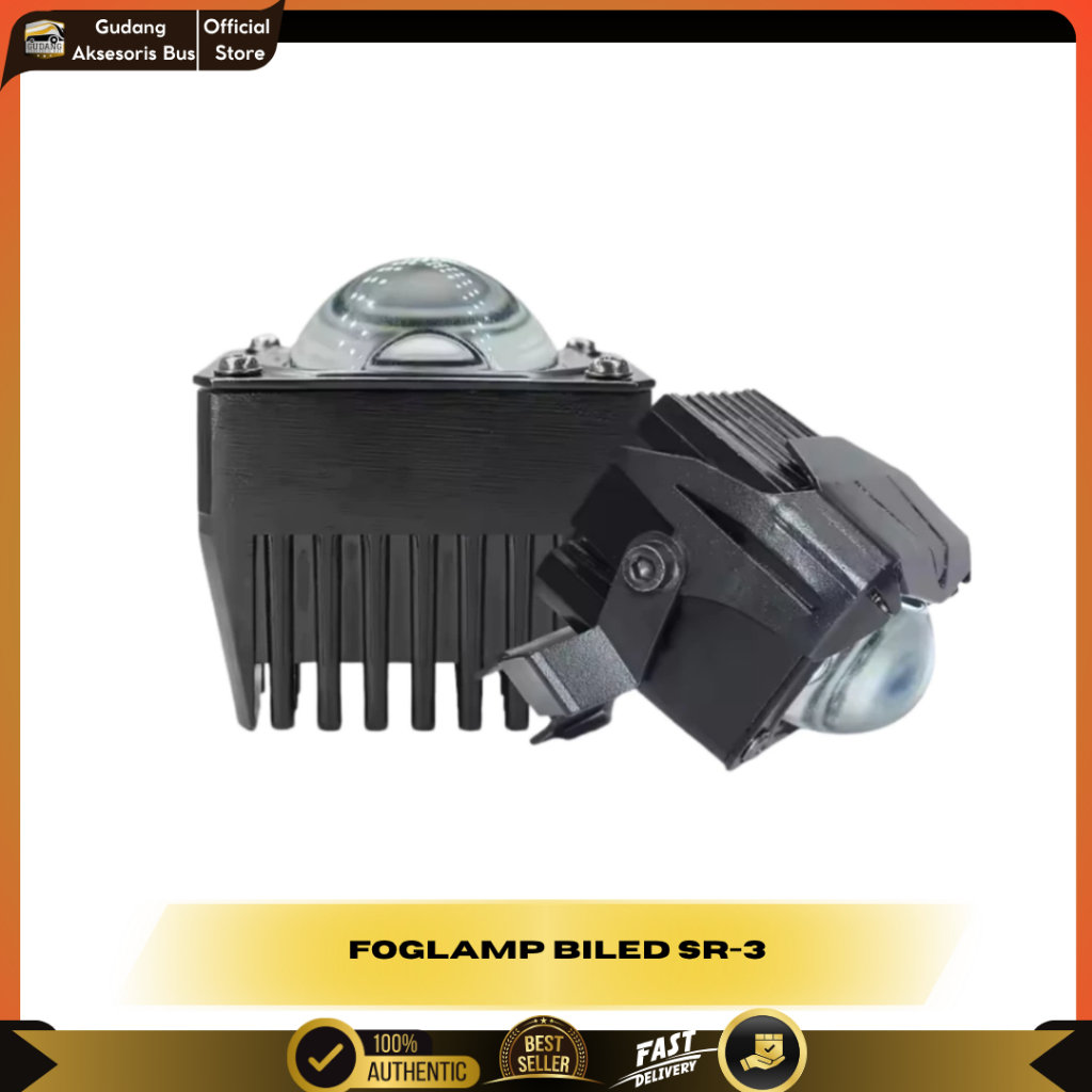 [ORIGINAL] Foglamp Biled Bus Laksana SR-3/Lampu Mini Projie/Lensa 1 Mata LED Double Color