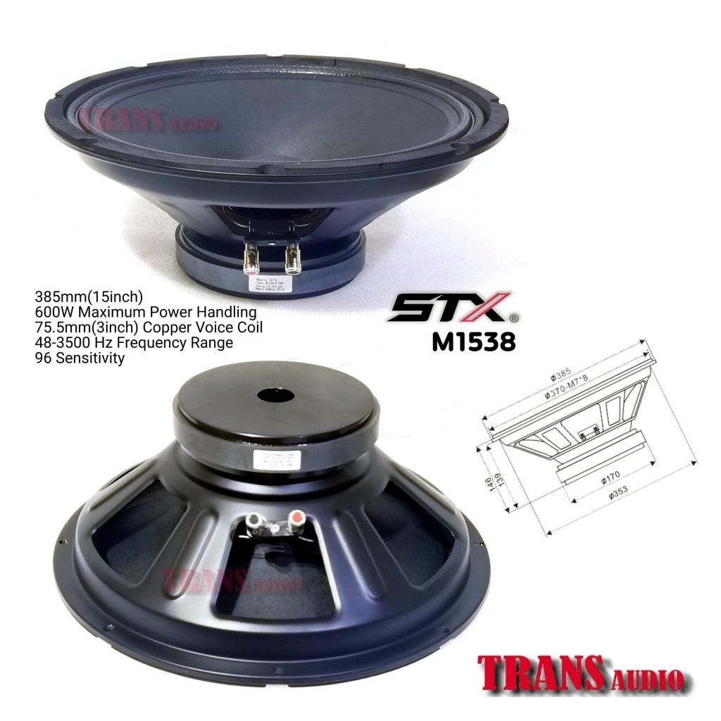 STX komponen speaker 15 inch VC 3 inch Daya max 600 watt harga perbuah produk original