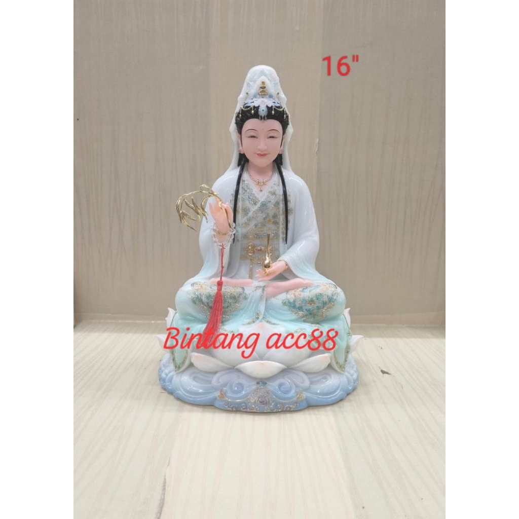patung dewi kwan im / kwan in / guan in - mamer - 16inch